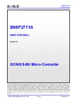 Preview for 1 page of SONIX SN8P2711A User Manual