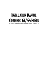 Sonnet Crescendo G3 NuBus Installation Manual preview