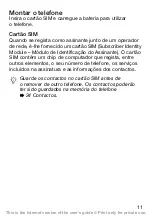 Preview for 12 page of Sony Ericsson WALKMAN W200 (Portuguese) Manual Do Utilizador