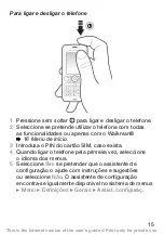 Preview for 16 page of Sony Ericsson WALKMAN W200 (Portuguese) Manual Do Utilizador