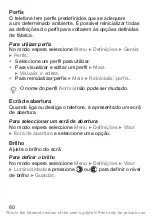 Preview for 61 page of Sony Ericsson WALKMAN W200 (Portuguese) Manual Do Utilizador