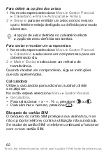 Preview for 63 page of Sony Ericsson WALKMAN W200 (Portuguese) Manual Do Utilizador