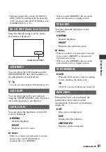 Preview for 67 page of Sony 1080i Operating Instructions Manual