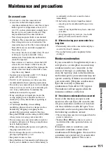 Preview for 111 page of Sony 1080i Operating Instructions Manual