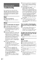 Preview for 62 page of Sony 3-283-149-22(2) Operating Instructions Manual