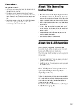 Preview for 3 page of Sony 3-285-995-11(1) Operating Instructions Manual