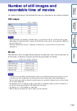 Preview for 74 page of Sony 3D Bloggie MHS-FS3 Handbook