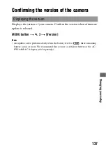 Preview for 137 page of Sony 4-149-235-11 (1) Instruction Manual