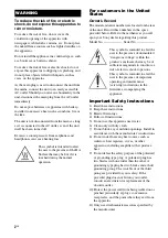 Preview for 2 page of Sony 4-168-043-14(1) Operating Instructions Manual