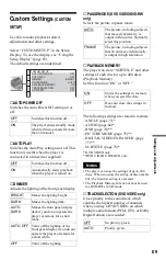 Preview for 89 page of Sony 480p Operating Instructions Manual