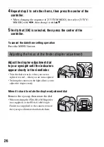 Preview for 26 page of Sony A200 - Alpha 10.2MP Digital SLR Camera Instruction Manual