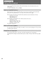 Preview for 4 page of Sony AC-L10A Operating Instructions Manual