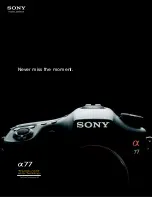 Sony Alpha SLT-A77V Brochure & Specs preview