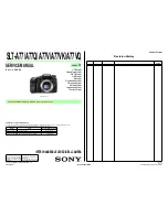 Sony Alpha SLT-A77V Service Manual preview