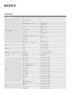 Preview for 2 page of Sony BDP-S1700 Specifications