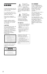 Preview for 2 page of Sony BDP-S1700ES - Blu-ray Disc™ Player Operating Instructions Manual