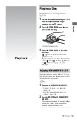 Preview for 17 page of Sony BDP-S1700ES - Blu-ray Disc™ Player Operating Instructions Manual