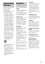 Preview for 3 page of Sony BDP S301 - 1080p Blu-ray Disc Player BD/DVD/CD Playback Operating Instructions Manual