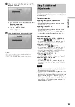 Preview for 19 page of Sony BDP S301 - 1080p Blu-ray Disc Player BD/DVD/CD Playback Operating Instructions Manual