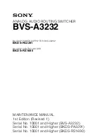 Sony BKDS-PA3291 Maintenance Manual preview