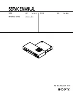 Preview for 1 page of Sony BKM-B30NW Service Manual