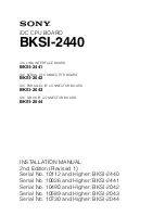 Sony BKSI-2040 Series Installation Manual preview