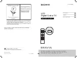 Preview for 1 page of Sony BRAVIA 4-168-148-E5(1) Operating Instructions Manual