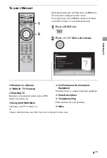 Preview for 9 page of Sony BRAVIA 4-174-990-11(1) Operating Instructions Manual