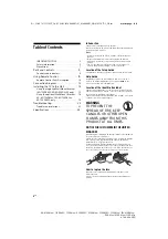 Preview for 2 page of Sony Bravia FW-85XD85 Series Reference Manual