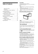 Preview for 2 page of Sony BRAVIA KD-55A9F Reference Manual