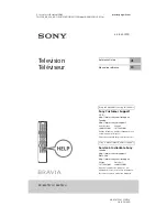 Preview for 1 page of Sony Bravia KD-65X75CH Reference Manual