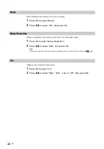 Preview for 22 page of Sony Bravia KDF-E50A11E Operating Instructions Manual