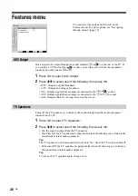 Preview for 26 page of Sony Bravia KDF-E50A11E Operating Instructions Manual