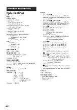 Preview for 138 page of Sony Bravia KDF-E50A11E Operating Instructions Manual