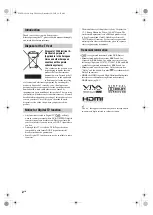 Preview for 2 page of Sony BRAVIA KDL-26B40 Series Operating Instructions Manual