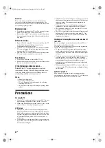 Preview for 8 page of Sony BRAVIA KDL-26B40 Series Operating Instructions Manual