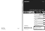 Sony Bravia KDL-26T3000 Operating Instructions Manual preview