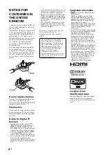 Preview for 2 page of Sony Bravia KDL-32BX301 Operating Instructions Manual