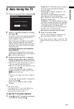 Preview for 7 page of Sony Bravia KDL-32BX301 Operating Instructions Manual