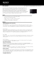 Preview for 1 page of Sony BRAVIA KDL-32EX521 Specification Sheet