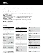 Preview for 2 page of Sony BRAVIA KDL-32EX521 Specification Sheet