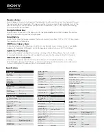 Preview for 2 page of Sony Bravia KDL-32EX729 Specifications