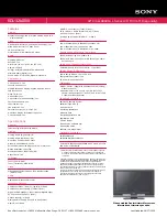 Preview for 2 page of Sony BRAVIA KDL-32L4000 Specifications