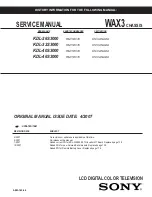 Preview for 1 page of Sony BRAVIA KDL-32S3000 Service Manual