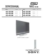 Sony BRAVIA KDL-32V2000 Service Manual preview