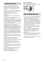 Preview for 2 page of Sony BRAVIA KDL-32W60 A Series Reference Manual