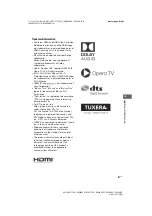 Preview for 41 page of Sony BRAVIA KDL-32W610E Operating Instructions Manual