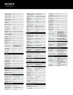 Preview for 2 page of Sony BRAVIA KDL-40BX421 Specification Sheet