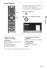 Preview for 11 page of Sony BRAVIA KDL-40NX703 Operating Instructions Manual