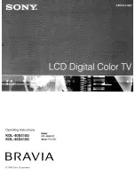 Preview for 1 page of Sony Bravia KDL-40S4100 Operating Instructions Manual